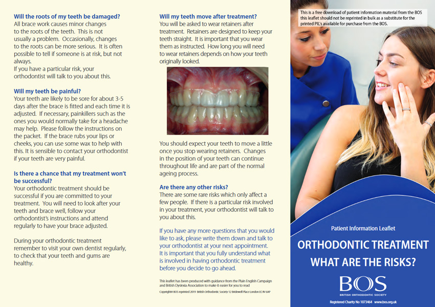 Orthodontic treatment what are the risks